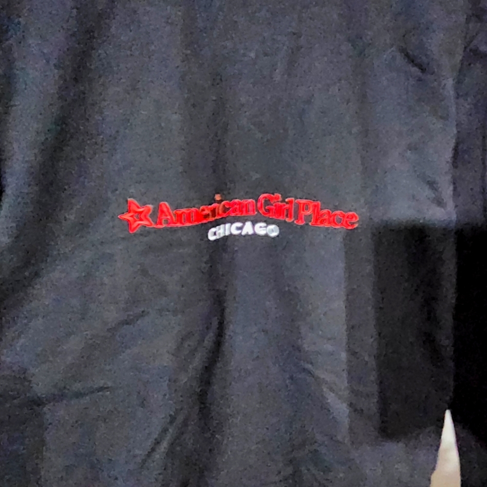 American Girl Black Sweater with Red Logo